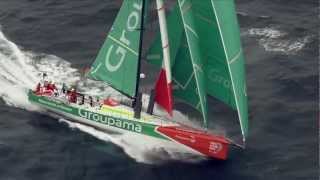 Groupama 4 vainqueur de la 8ème étape  Etape 8 jour5 Volvo Ocean Race [upl. by Leonteen]