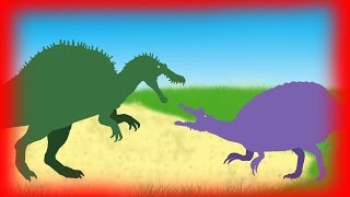 Dinosaurs Cartoons Battles Spinosaurus vs Oxalaia DinoMania [upl. by Peednus]