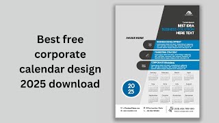 Free Corporate Calendar design 2025 Download  Best free corporate calendar design 2025 download [upl. by Rehpotsirc481]