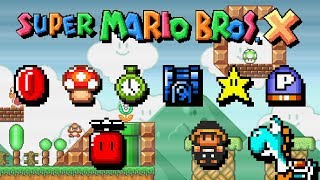 Super Mario Bros X SMBX  ALL POWER UPS ITEMS amp MOUNTS [upl. by Atiloj]