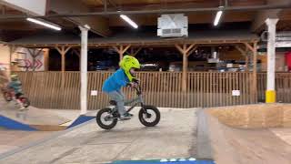 3 year old bmx rider getting big air on cult juvenile 12 [upl. by Yesnikcm124]