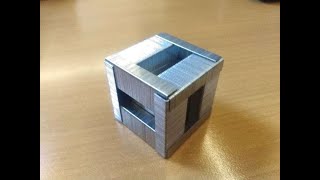 How to make The Cube With Staples pin l Stapler Box l Crafts Tutorial [upl. by Ardnusal]