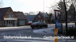 Diverse ongevallen en bijnaongevallen door gladheid IndustriewegStationsweg Wezep [upl. by Ixela]