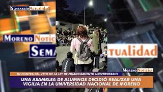 Una asamblea de alumnos decidió realizar una vigilia en la Universidad Nacional de Moreno [upl. by Notnert]