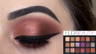 Huda Beauty Desert Dusk Palette  Mini Eye Makeup Tutorial [upl. by Ppik]