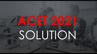 ACET 2021 MARCH  STATISTICS SOLUTION [upl. by Dix]