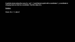 2023A particles moves along the curve 3y  ax3  1 such that at a point with x coordinate 1 [upl. by Ralip]