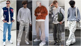 35 Baggy  Loose Pants Outfit Ideas for FALL 2022  Mens Fashion 2022 [upl. by Celtic249]