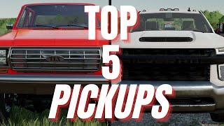 TOP 5 PICKUPS FOR CONSOLE IN 2024  Farming Simulator 22 [upl. by Eelyk]