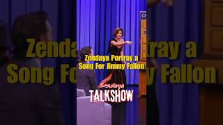 Zendaya Portray a Song For Jimmy Fallon zendaya jimmyfallon talkshow [upl. by Noyerb]