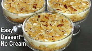 Banana Dessert Recipe  Banana Trifle Delight  Easy dessert without Cream [upl. by Awe]