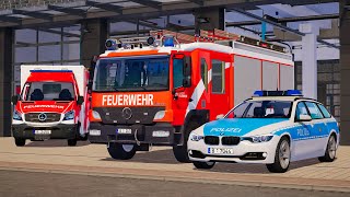 Llamada de emergencia al 112 ¡Policía de Berlín bomberos y ambulancias de guardia 4k [upl. by Ahsekin714]