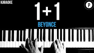 Beyonce  11 Karaoke SLOWER Acoustic Piano Instrumental Cover Lyrics [upl. by Rusert471]