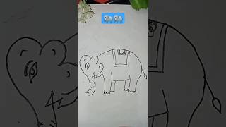 How To Draw Elephant 🐘 shorts youtubeshorts ytshorts shortsfeed [upl. by Sible711]