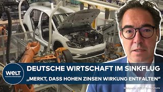 DEUTSCHLAND Wirtschaft im Sinkflug – Bruttoinlandsprodukt schrumpft überraschend im zweiten Quartal [upl. by Bundy328]