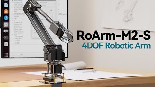 Waveshare RoArmM2S Desktop Robotic Arm Kit Hightorque Serial Bus Servo Based On ESP32 4DOF [upl. by Oivaf]