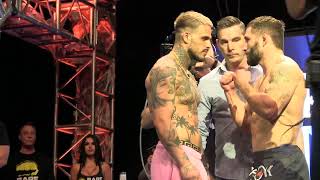 Chad Mendes vs FAMEZ BKFC Knucklemania 2 weighins and faceoff [upl. by Davide]