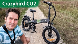 Crazybird CU2  Test du vélo électrique pliable [upl. by Darton]