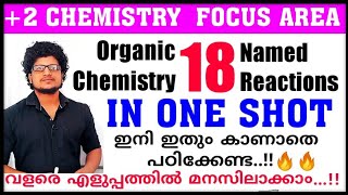 18 named reactions  Organic Chemistry  Plus two chemistry focus area  Focus points  in malayalam [upl. by Halpern]