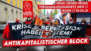 Nein zum neuen Versammlungsgesetz  antikapitalistischer Block in Bonn  Aftermovie [upl. by Odlamur]