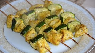 Brochetas de pechuga de pollo al horno [upl. by Raymund]