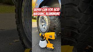 How to Clean Aluminum Truck Rims Fast with a Paint Sprayer and Acid Wash [upl. by Ityak988]