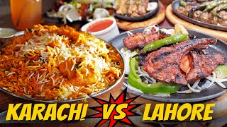 Karachi Food VS Lahore Food  Biryani ya Lahori Fish Fry Kabab ya Lamb Chops Best Food in Toronto [upl. by Atews]