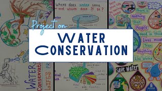 Water Conservation 💙  EVS Project  Save Water  savewater schoolproject [upl. by Tica]