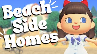 Beach Side Vacation Homes  British Coastal Summer Tropical Island  Animal Crossing New Horizons [upl. by Adi]