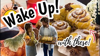 Fall Breakfast 🍂Quick Rise Pumpkin Cinnamon Rolls 🍁 Southern Family Kitchen [upl. by Rehpotsrik332]