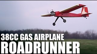 Flite Test  The Roadrunner  38cc Gas Airplane [upl. by Haiel]