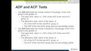 Nondiscrimination Test Reports  ADP and ACP Tests  Sikich LLP [upl. by Glennie]