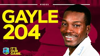 👏 Test Match Double Hundred  Chris Gayle Hits Stunning 204  West Indies Cricket [upl. by Kenji]