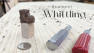 Beginner Whittling  Miniature Shoe  How To [upl. by Franni398]