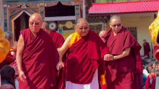 Sakya Gongma Trichen Rinpoche Visit A Bhutan  Himalayan Buddhist Monks [upl. by Hannaoj]