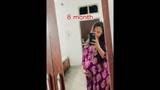 My pregnancy 1 month to 9 month photos😍 Short video shortvideo pregnancyphoto reels [upl. by Rosamund294]