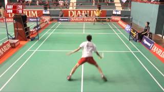 M Bayu Pangisthu PB Djarum VS Jonatan Christie Tangkas Specs [upl. by Naicad]