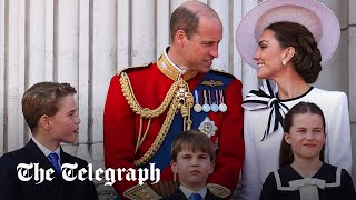 Princess of Wales watches flypast from Buckingham Palace balcony  Trooping the Colour [upl. by Audres]