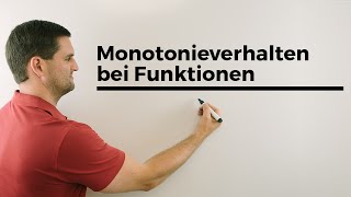 Monotonie Monotonieverhalten bei Funktionen  Mathe by Daniel Jung [upl. by Rhiamon48]