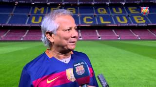 Nobel Winner Dr muhammad yunus invited by FC Barcelona [upl. by Jb]