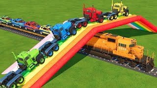 GARAGE OF COLORS  PARKING with POLICE CARS amp MACK TRUCKS  Farming Simulator 22 [upl. by Schuyler]