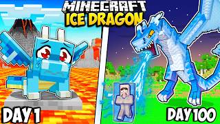 I Survived 100 Days as an ICE DRAGON in Minecraft [upl. by Nostets513]