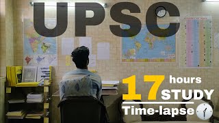 A Day of a UPSC Aspirant  24 hours in 24 Minutes  On Timelapse  Full day Study Vlog [upl. by Ronal]