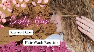 Making Rhassoul Clay Shampoo  Natural Products  Hair Wash Routine [upl. by Nyrroc175]