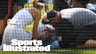 Bethanie MattekSands Suffers Gruesome Knee Injury During Wimbledon  SI Wire  Sports Illustrated [upl. by Dubenko]