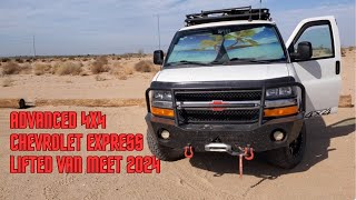 Advanced 4x4 vans Chevrolet Express  Lifted Van Meet 2024 Vantasy Tv [upl. by Henghold489]