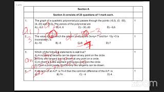 class 10 maths sample paper first 9 questions solve live  cbse sample paper class 10 maths 202425 [upl. by Schmeltzer691]