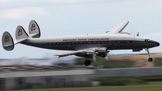 Spectacular Lockheed Super Constellation visual Approach  Paris Air Show 2013  HD [upl. by Pooley]