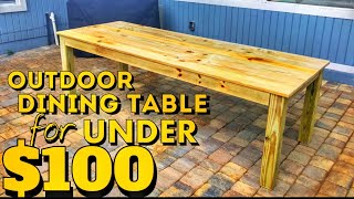 How to Build an Outdoor Farmhouse Table for Under 100  Woodworking DIY Project [upl. by Ubald540]