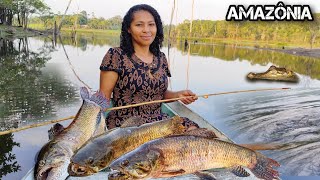 PESCA de TRAIRÃO GIGANTE com ACIDENTE SÉRIOPESCA SELVAGEM na Amazônia [upl. by Oilerua]